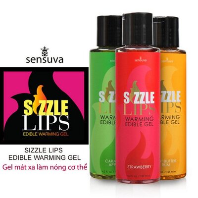 Gel mát xa làm nóng Sensuva Sizzle Lips