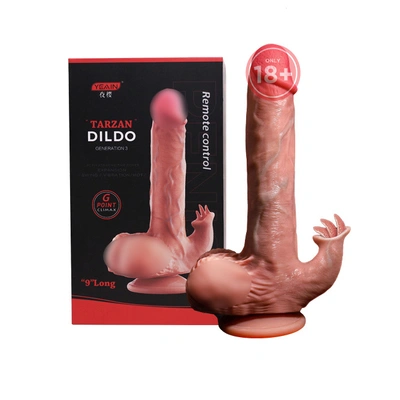 Dương Vật Giả Tarzan Rung Thụt Liếm Lưỡi Xoay 360