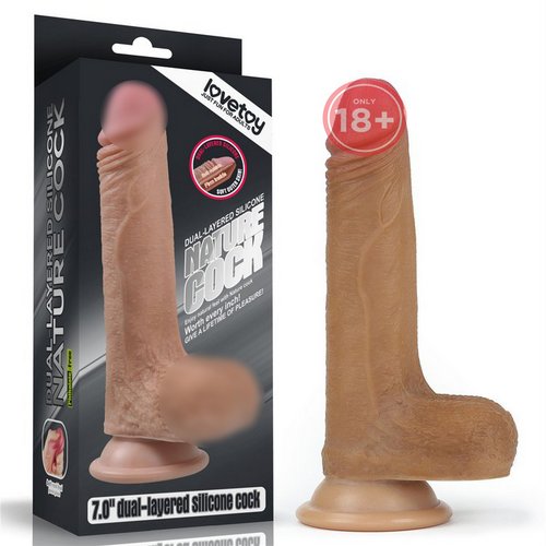 Dương vật silicon bạch kim hai lớp Lovetoy 3 size