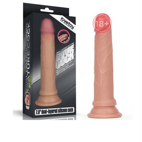 Dương vật silicon bạch kim hai lớp Lovetoy 7