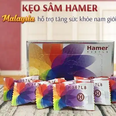 Kẹo sâm Hamer hộp 32 viển Malaysia