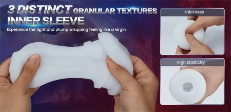 Silicone mềm mại tạo cảm giác thoải mái về dễ chịu để chàng lên đỉnh một cách dễ dàng.
