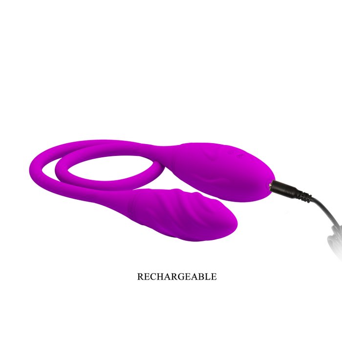 Sextoy Snaky Vibe 2 đầu rung 7 chế độ pin sạc USB cho cặp đ&ocirc;i
