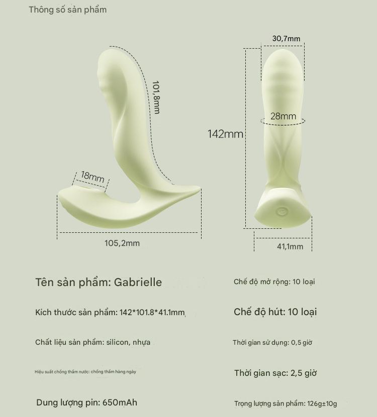 Đầu h&uacute;t v&agrave; thụt Svakom Gabrielle silicon y tế mềm mại