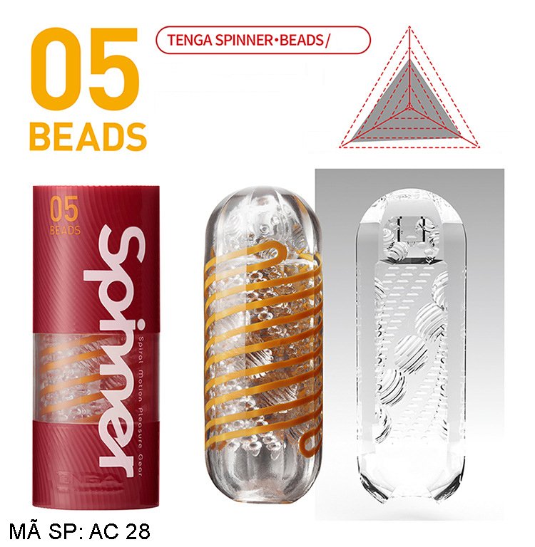 Cốc thủ d&acirc;m Tenga Spinner 05 BEADS ruột xoắn hạt tr&ograve;n k&iacute;ch th&iacute;ch ho&agrave;n hảo