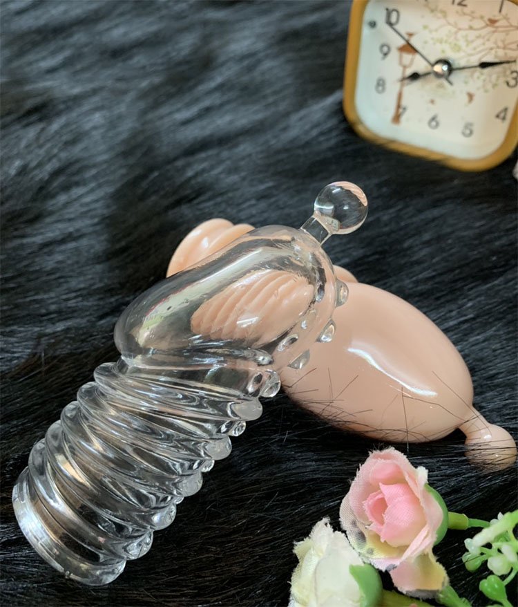 Bao đôn khúc đầu gai móc siêu độc bằng silicone TPE mềm mại tăng kích thước dương vật