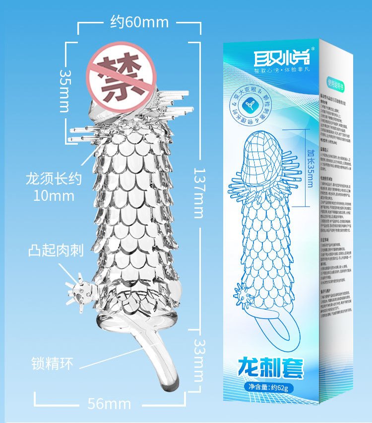 K&iacute;ch thước bao cao su đ&ocirc;n d&ecirc;n gai rồng chi tiết