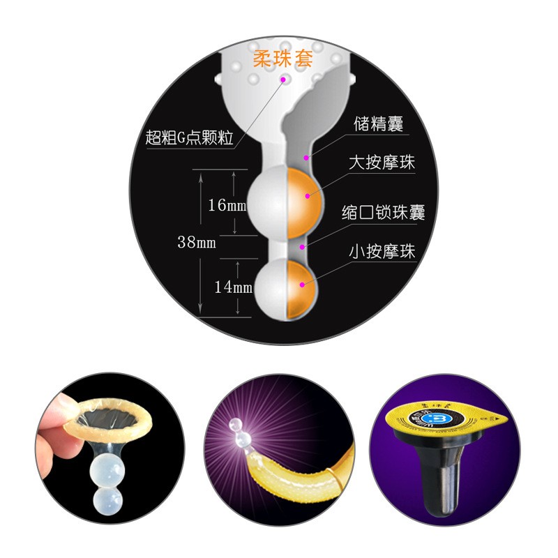Bao cao su Wille 2 bi lớn kết hợp gai nổi