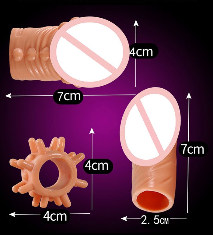 Bao đôn silicon JEUSN kích thước 7cm kèm vòng gai cố định tăng ma sát khi quan hệ