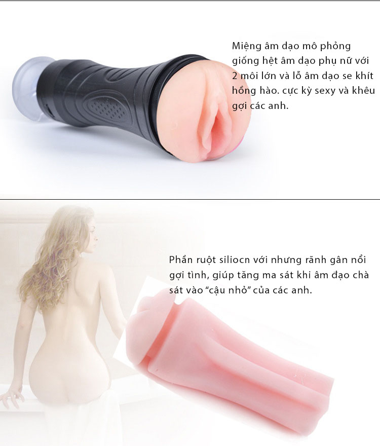 Ruột silicone y tế mô phỏng âm đạo giả se khít mềm mịn