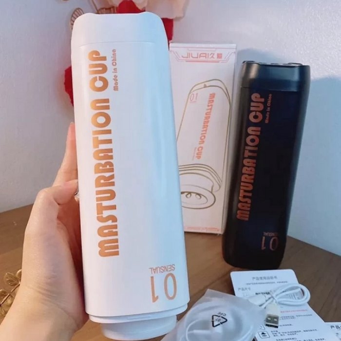 Cốc thủ d&acirc;m Jiuai 01 pin sạc nhiều chế độ rung xoay thụt r&ecirc;n