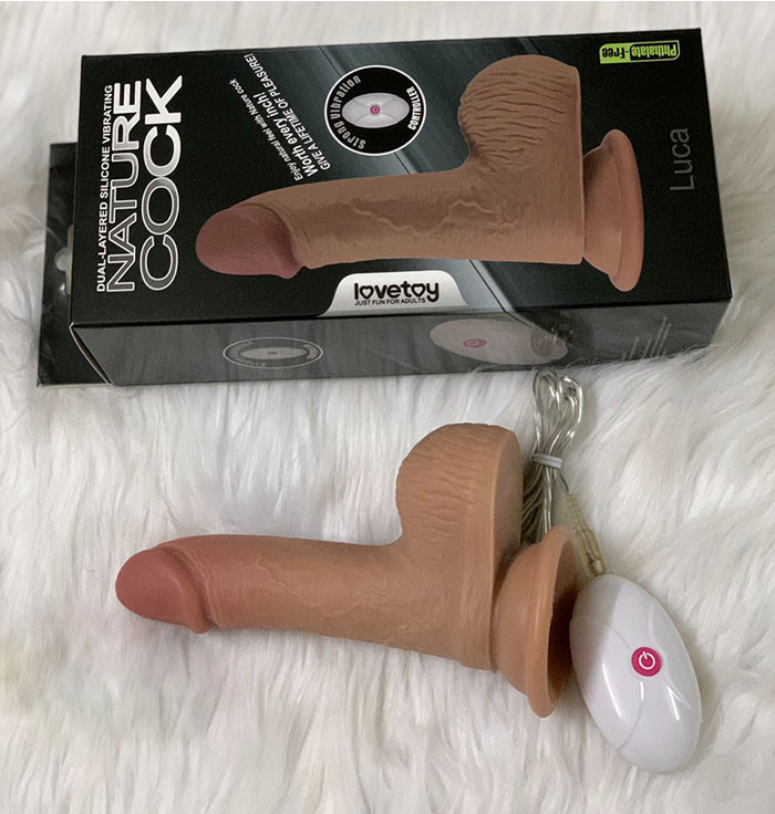 Dương vật giả Lovetoy Luca silicone mềm mại 7 chế độ rung