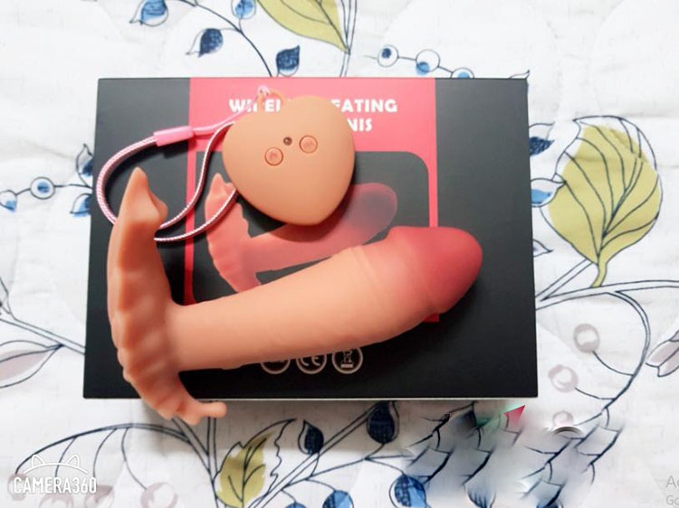 Dương vật mini rung sưởi ấm điều khiển xa thegioisextoys.com silicon m&agrave;u da chống nước