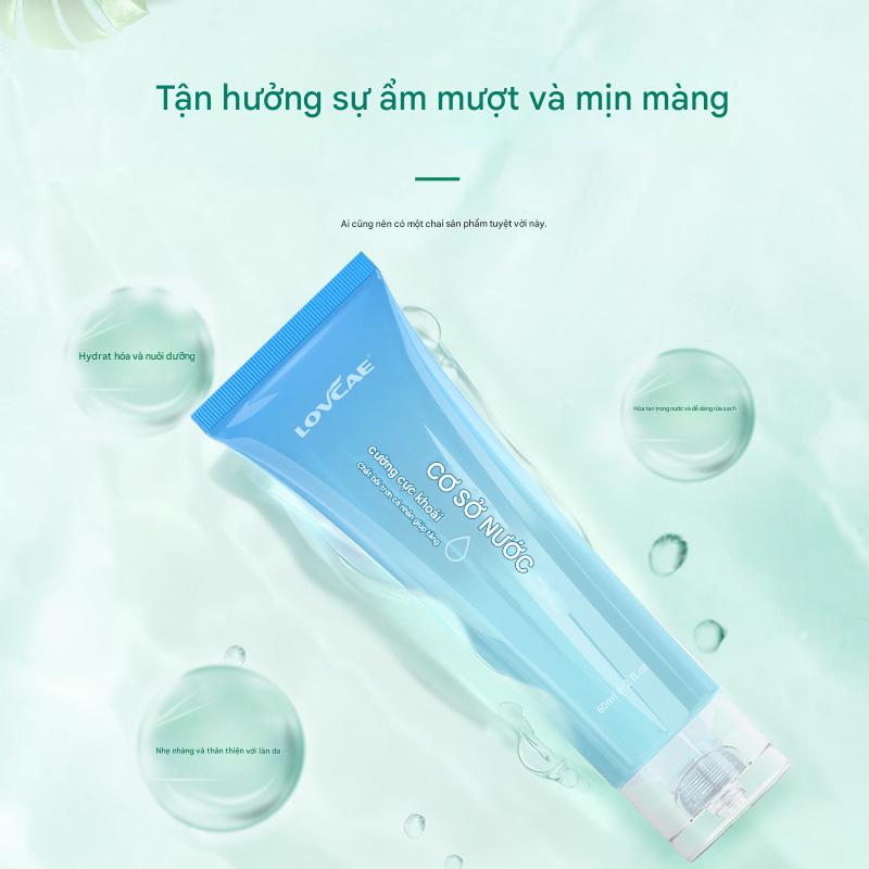 Gel b&ocirc;i trơn Lovcae Water Base 60ml gốc nước mềm mượt an to&agrave;n cho da