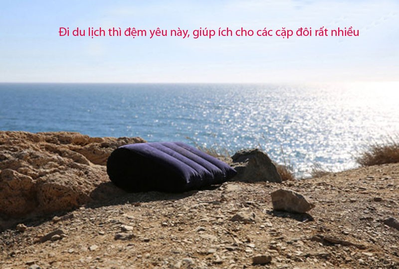 Gối hỗ trợ tư thế bơm hơi gấp gọn tiện lợi mang theo
