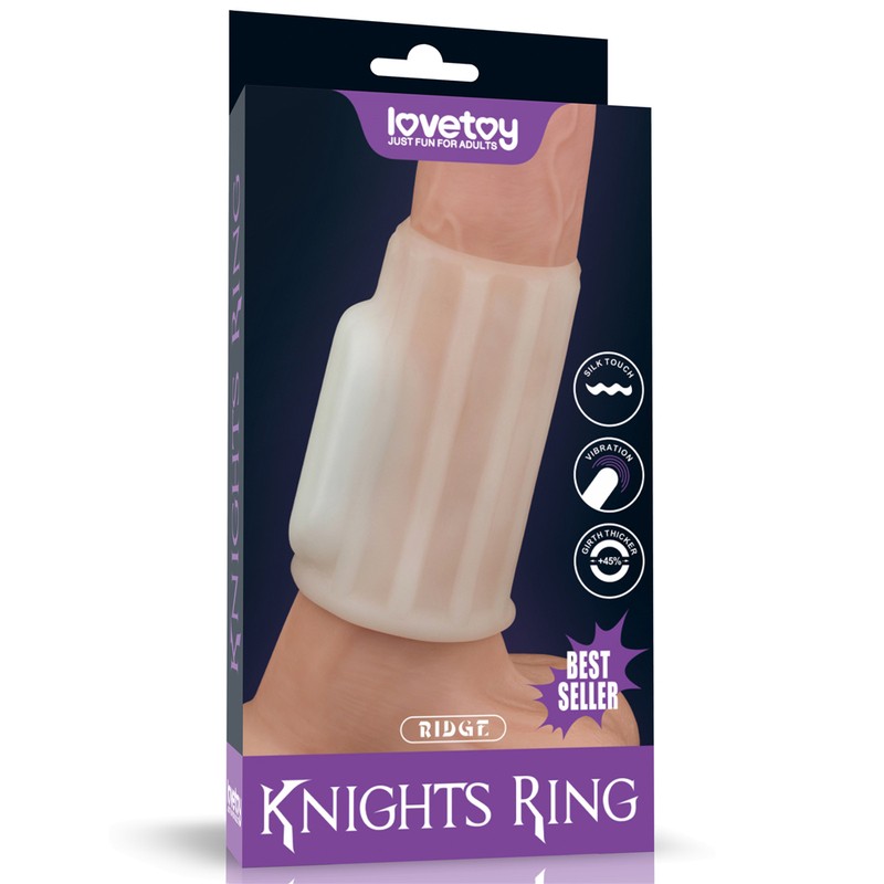 V&ograve;ng rung kh&uacute;c đ&ocirc;n silicon LoveToy Knights Ring mẫu 1 mềm mại co gi&atilde;n