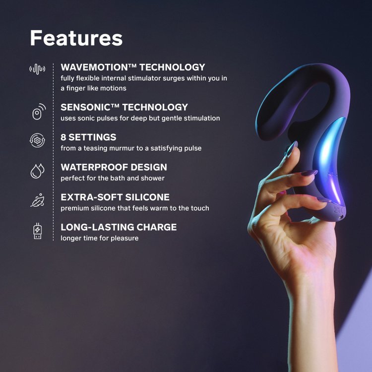 Lelo Enigma Wave công nghệ SenSonic kích thích âm vật bằng sóng âm