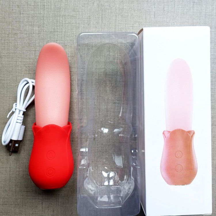 Lưỡi rung liếm silicon mềm mại 10 chế độ rung đá hột le cực khoái