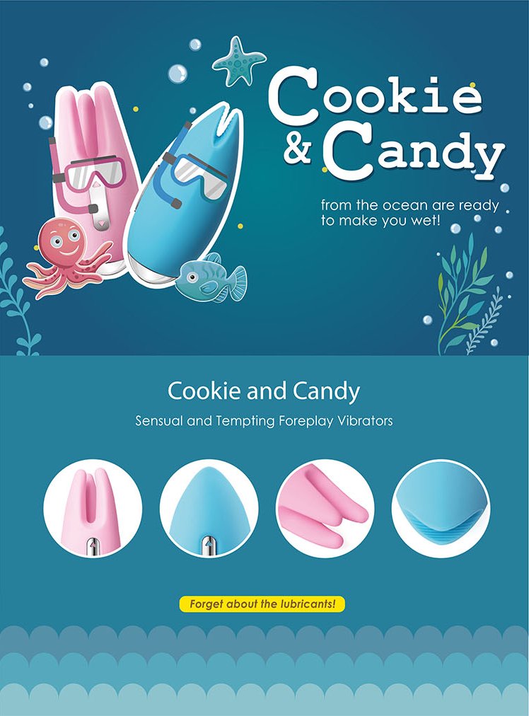 Máy mát xa vú và điểm G Cookie & Candy thiết kế nhỏ gọn dễ thương