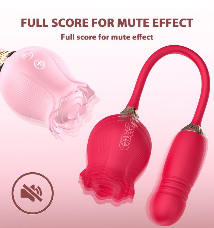 M&aacute;y b&uacute; hoa hồng k&egrave;m trứng rung thụt chống nước to&agrave;n th&acirc;n