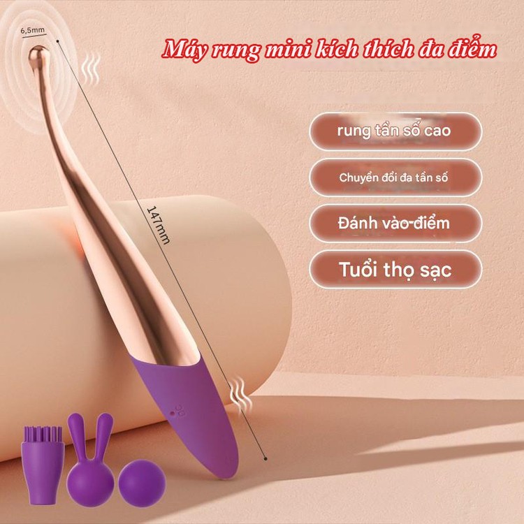 Đầu massage si&ecirc;u nhỏ 6,5mm của m&aacute;y rung JIUUY k&iacute;ch th&iacute;ch ch&iacute;nh x&aacute;c.