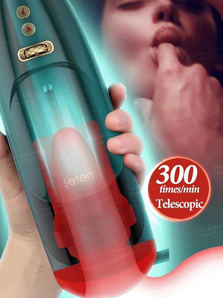 Máy thủ dâm Leten Air Blowjob 3 bú mút dương vật với chuyển động piston 300 lần mỗi phút