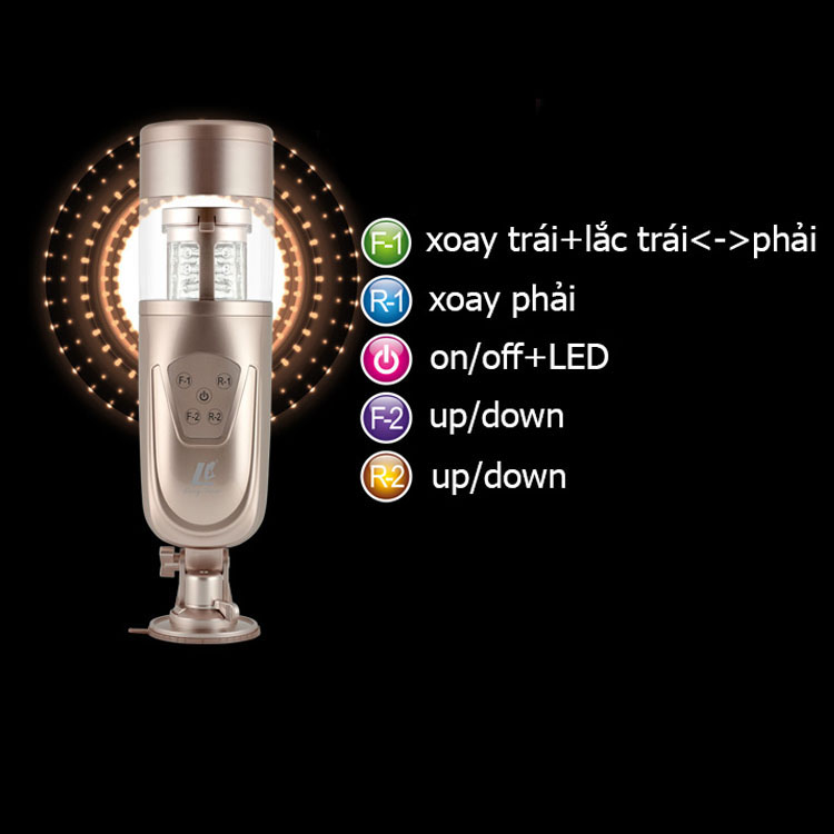 Máy thủ dâm tự động Flashing Lover 2500 xoay 145 độ thụt mạnh