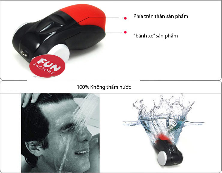 Máy thủ dâm Fun Coppola chống nước hoàn toàn dùng được khi tắm