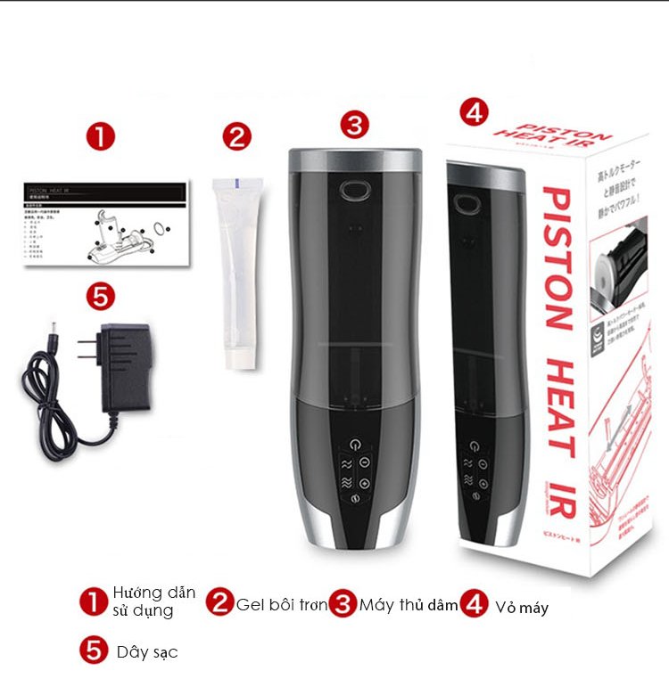 M&aacute;y thủ d&acirc;m Piston Heat IR t&iacute;ch hợp b&uacute; m&uacute;t rung thụt v&agrave; ghi &acirc;m