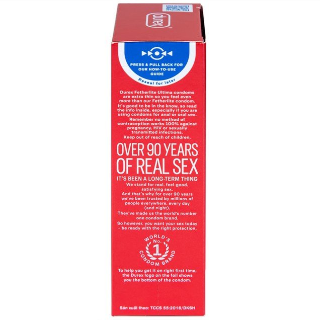 Bao cao su Durex Fetherlite Ultima siêu mỏng hộp 12 chiếc chính hãng.