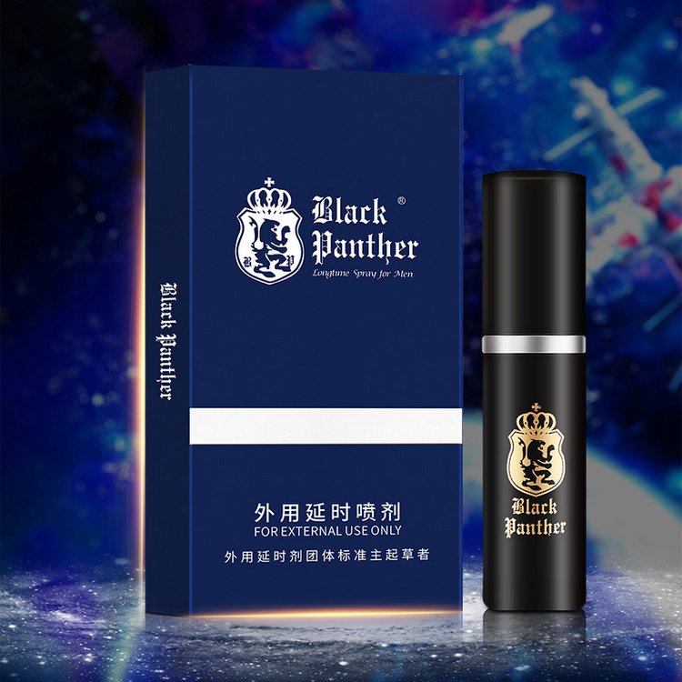  Hình ảnh chai xịt Black Panther 10ml kèm hộp, hiển thị thông số kỹ thuật và giấy phép sử dụng.